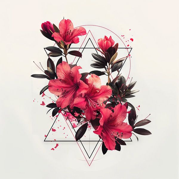 Azalea floral artwork by Poster Art Shop