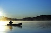 Canoter sur le lac bleu von Renald Bourque Miniaturansicht