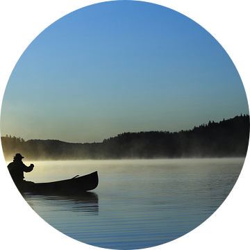 Canoter sur le lac bleu van Renald Bourque