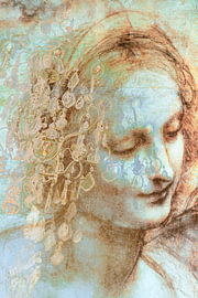 Portret Vrouw Da Vinci. Basic. van Alie Ekkelenkamp