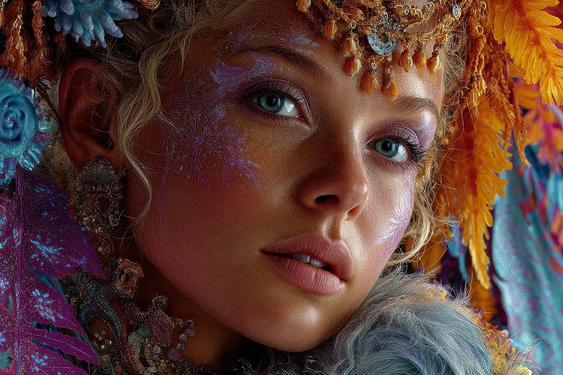 vie spirituelle avec portrait de femme par Egon Zitter