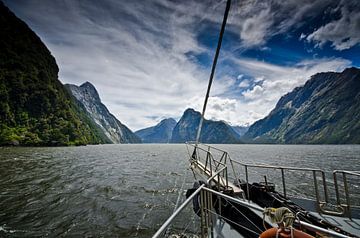 Sailing in Milford Sound - New Zealand van Ricardo Bouman