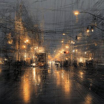 Citylight Reflections Night