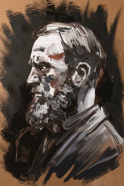 Portrait classique d'un homme de profil par Imperial Art House