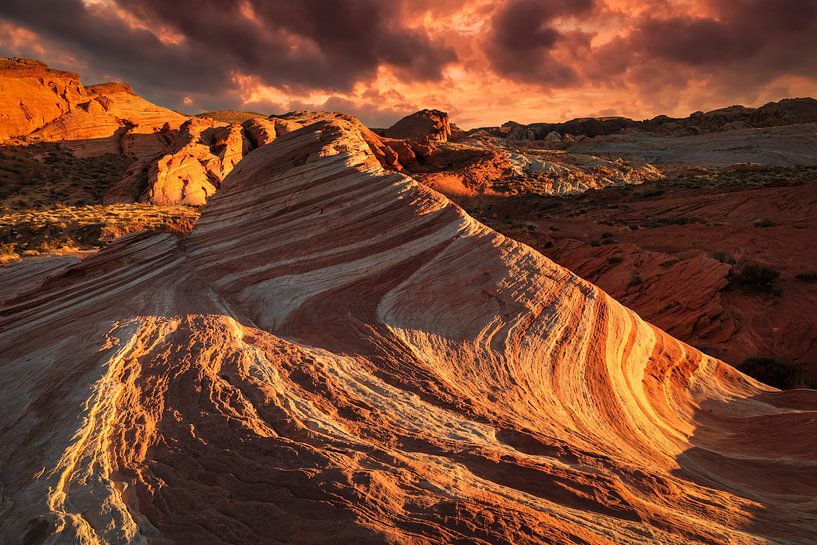 Fire Wave, Valley of Fire State Park, Nevada, États-Unis par Markus Lange
