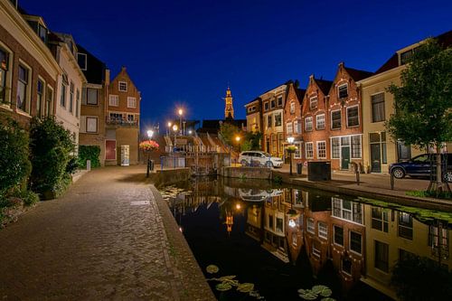 Maassluis ferry street south holland blue hour monster lock