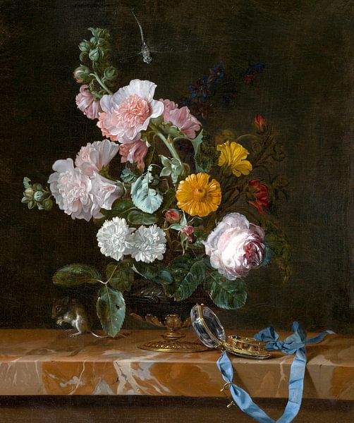 Nature morte à la fleur de vanitas, Willem van Aelst par Meesterlijcke Meesters