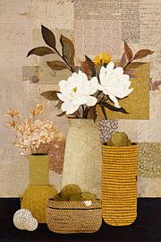 Vase à fleurs | De magnifiques fleurs aux accents naturels sur Peintures accrocheuses