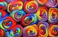 Rollenbollen 3 (Kleurige bollen wol) van Caroline Lichthart thumbnail