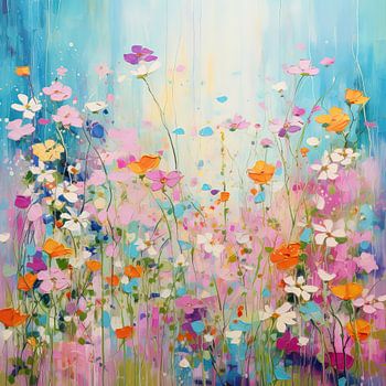 Bloemen Monet Stijl | Bloemen Schilderij