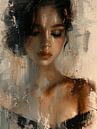Abstract portret in bruintinten van Carla Van Iersel thumbnail