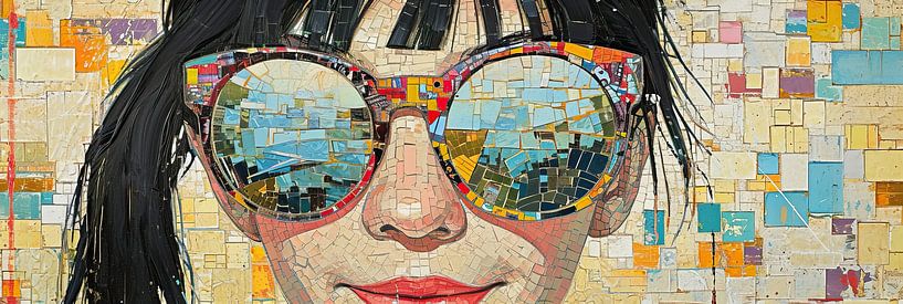 Frau mit Sonnenbrille von Kunst Laune