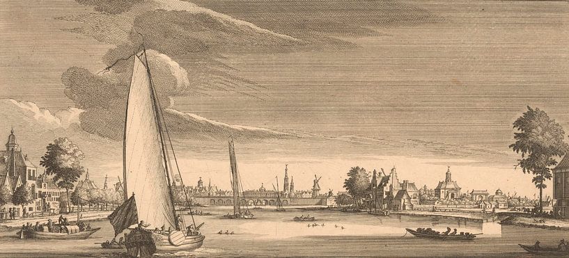 Blick auf Amsterdam, von der Amstel, Jan Goeree, Abraham Storck von Meisterhafte Meister