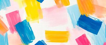 Colourful brushstrokes - Abstract design by Poster Art Shop