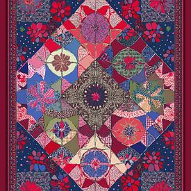 Quilt Étoiles et fleurs sur Nop Briex