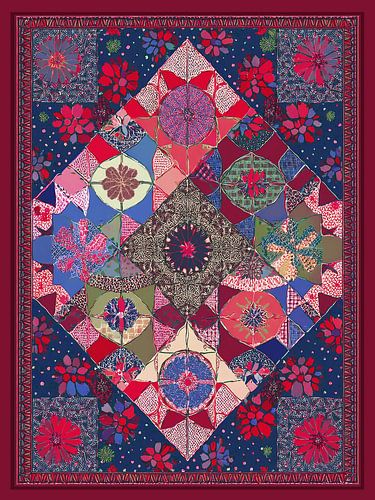 Quilt Sterne und Blumen von Nop Briex
