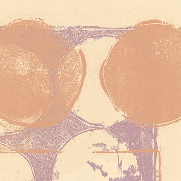 Scandinavisch abstract in warme neutrale tinten I van Dina Dankers
