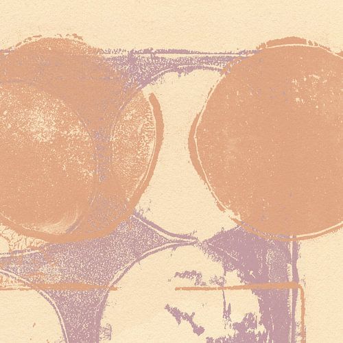 Scandinavisch abstract in warme neutrale tinten I