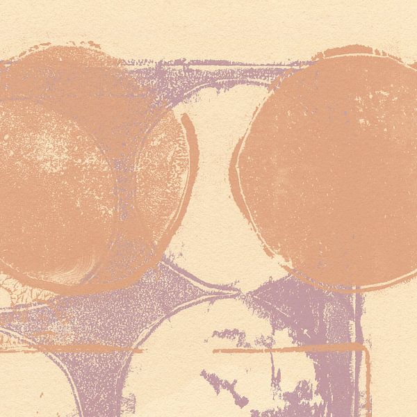 Abstrait scandinave dans des tons neutres et chauds I par Dina Dankers
