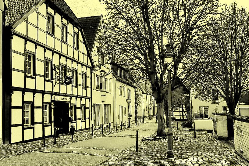 Graphique de la vieille ville de Lün par Edgar Schermaul