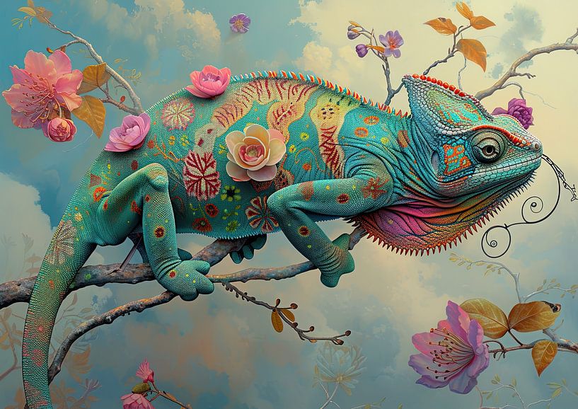 Floral camouflage by Eye catching paintings