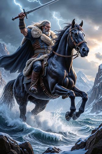 STURMREIT - De Vikingkrijger op zijn zwarte paard
