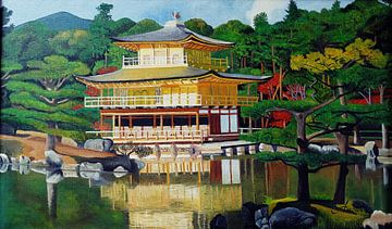 Kinkaku -ji Gouden Paviljoen Tempel Kyoto van Iwona Sdunek alias ANOWI