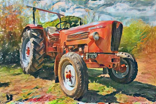 Tracteur Güldner Kunstil aquarelle