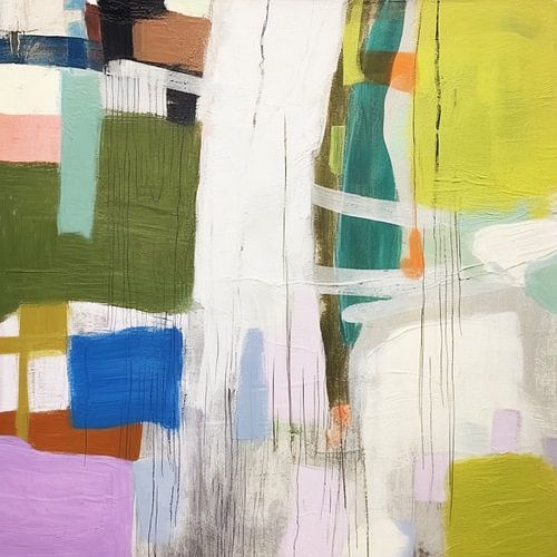 Moderne Abstraktion in fröhlichen Farben