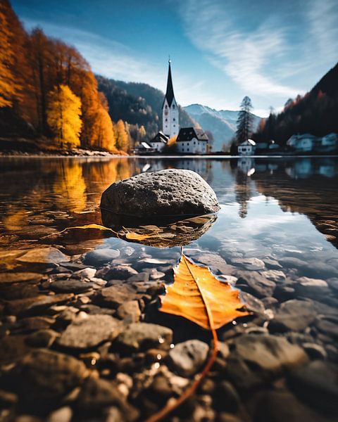 Kirche am See von fernlichtsicht