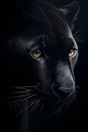 Black Panther Portrait – Fine Art Wildlife Photography by Exclusive Photos by Erwin Floor