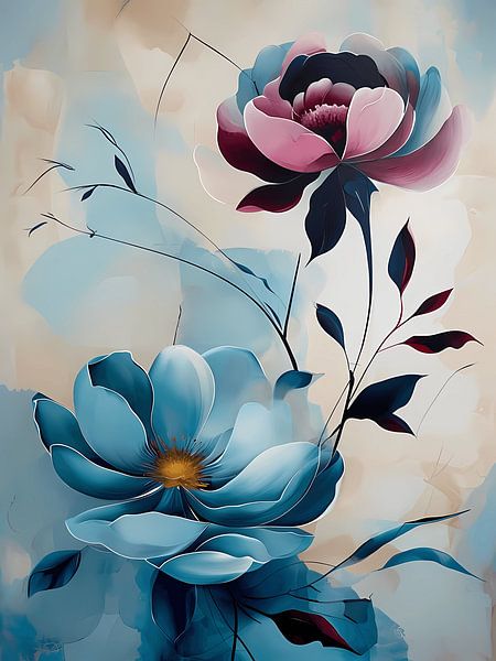 Fleur d'azur et Baiser cramoisi par Artistic