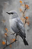 Stille Vogel Op een Tak Schilderij