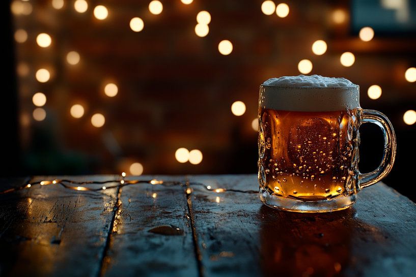 Cosy beer in atmospheric light by Poster Art Shop