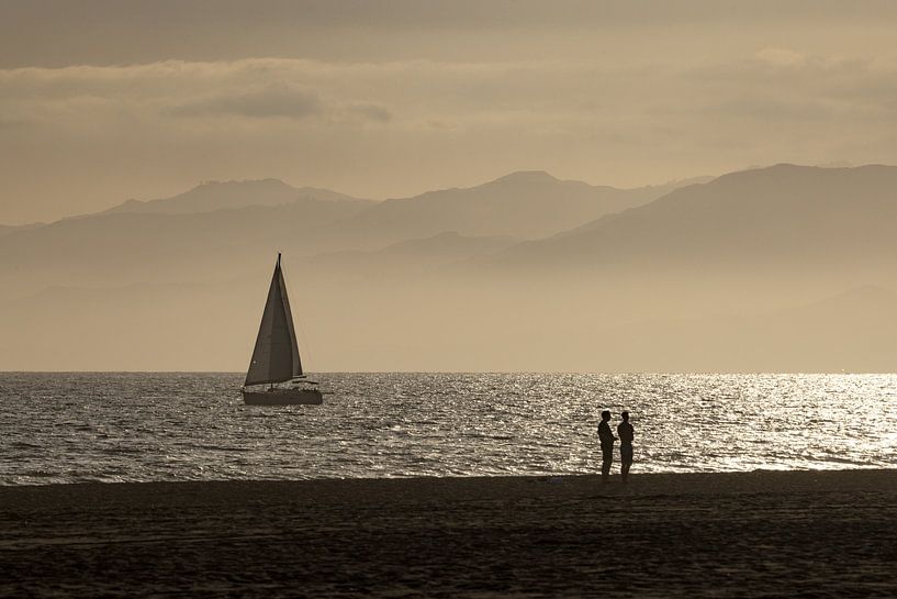 Ambiance de soirée à Venice Beach en Californie par Andreas Müller