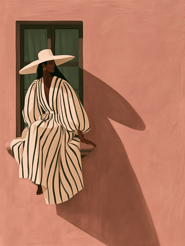 Cowgirl in windowsill