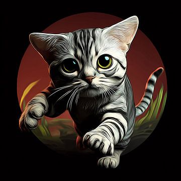 Sprung des Neonkätzchens