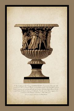 Antike Borghese-Vase in Schwarz - Gravur - Piranesi von Behindthegray