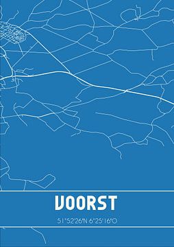 Blauwdruk | Landkaart | Voorst (Gelderland) van Rezona