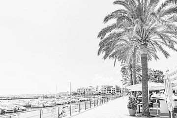 Promenade van de haven in Cala Bona op het eiland Mallorca van Alex Winter