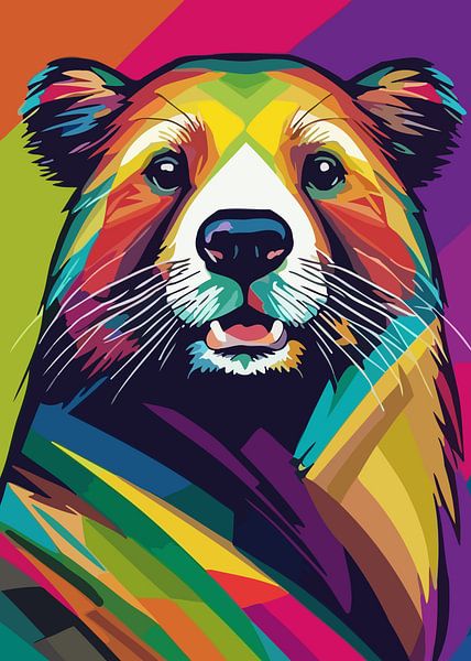 Beaver Pop Art Style by MIROKKU