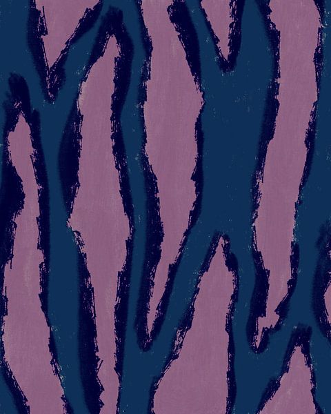 Colorful abstract modern art. Pop of colors. Pink, blue, petrol. by Dina Dankers
