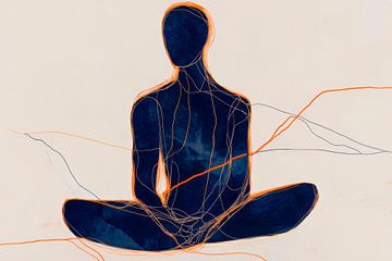 Meditating figure by Poster Art Shop