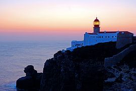 Lighthouse Cabo Vicente at sunset near Sagres by Eye on You