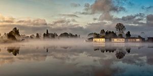 Hausboote auf der Vecht bei Weesp