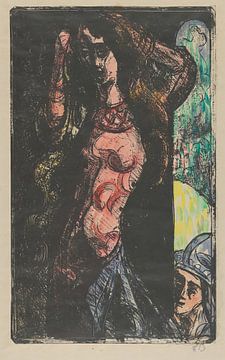 Emile Bernard - Gravin borstelt haar haar (Esmée) of Dansmuziek (Esmée) (1892) van Peter Balan