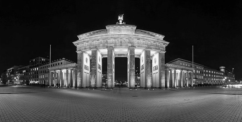 BErlin Porte de Brandebourg noir et blanc sur Frank Herrmann
