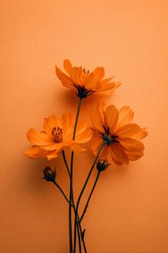 Flowers in Harmony Orange Symphony of Silence by Eva Lee