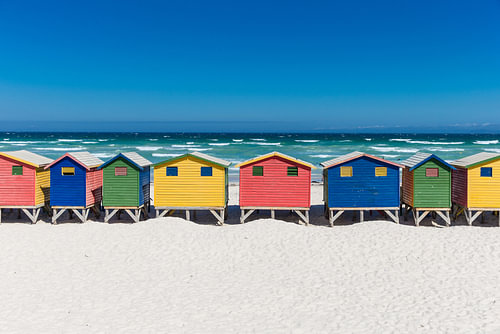 Muizenberg, Cape Town: Colorful beach houses
