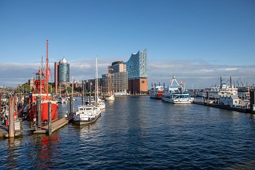 Haven van Hamburg en Elbe Filharmonische Zaal